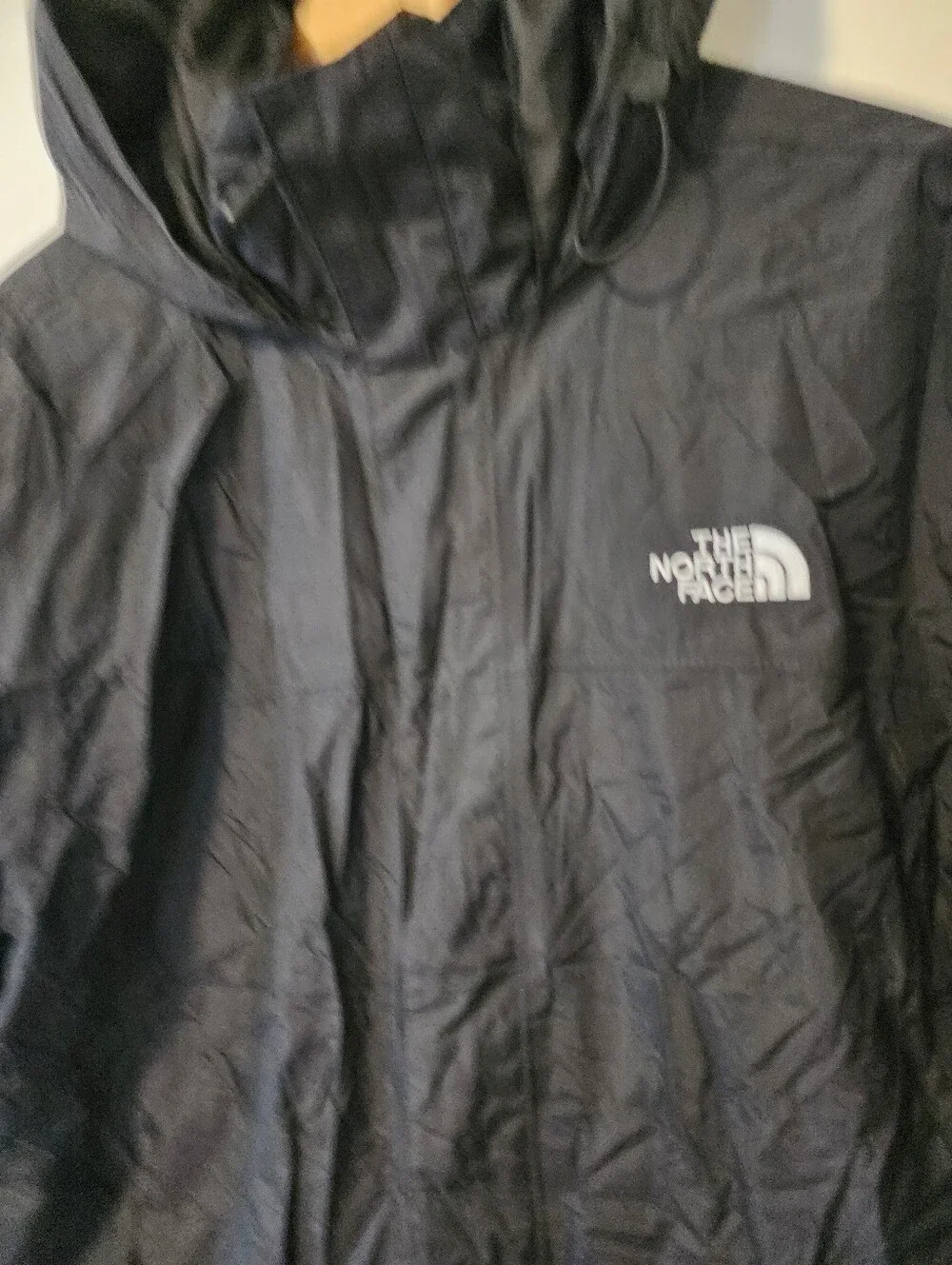 The North Face Black Nylon Hooded Full Zip Jacket